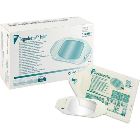 3M Tegaderm Transparent Film Dressing 2-3/8 X 2-3/4" 50 Ct | Tattoo Aftercare | Waterproof Transparent Dressing for Wound Protection | Shower Shield | Sterile