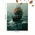 thumbnail image 3 of Haunted Ship Canvas Art, Dark Stormy Sea Painting, Gothic Nautical Moody Ocean Wall Decor, 3 of 8