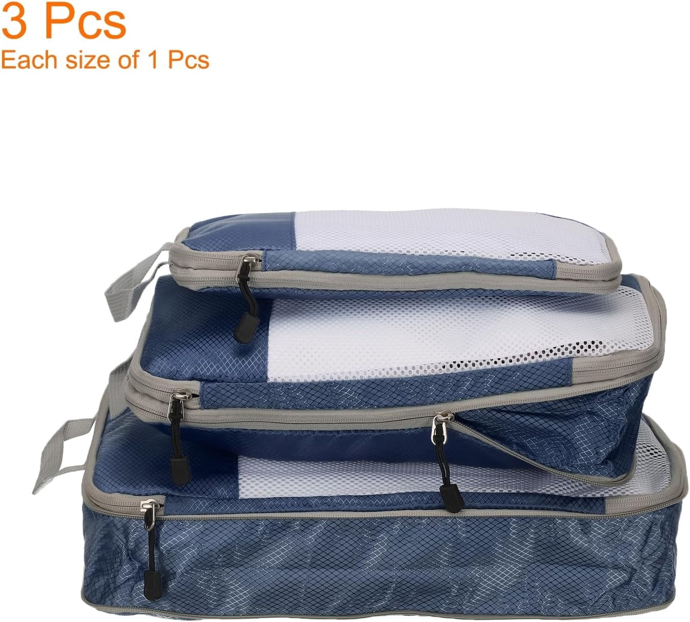 XiHAMA 3pcs Compression Packing Cube for Suitcases Lightweight Luggage Organizers Bag Travel Essentials Compression Bags for Carry on Suitcases