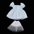 thumbnail image 5 of Adorable ropa de muñeca , lindo con ropa interior blanca, accesorios de moda, para Obitsu11 OB11 para Mini 1/12 Raya azul Hugo  Conjuntos de vestido de muñeca, 5 of 5