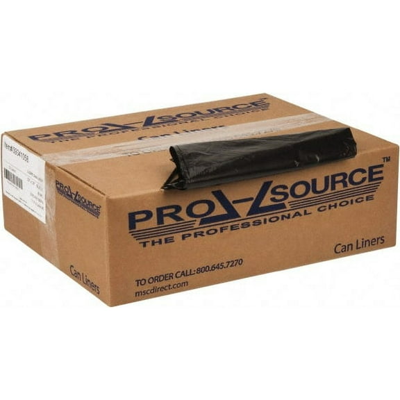 PRO-SOURCE 33 Gal 0.8 mil Household/Office Trash Bag 33" Wide x 39" High, Black
