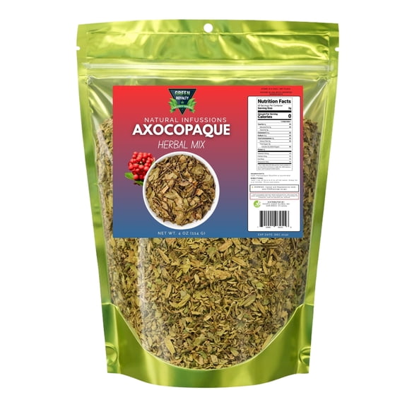 Green Royalty Axocopaque Herbal Mix Tea, Natural Herbal Infusion Loose Leaf Blend, Caffeine Free Botanical Tea for Digestion & Daily Wellness Support, 4 oz Resealable Pouch