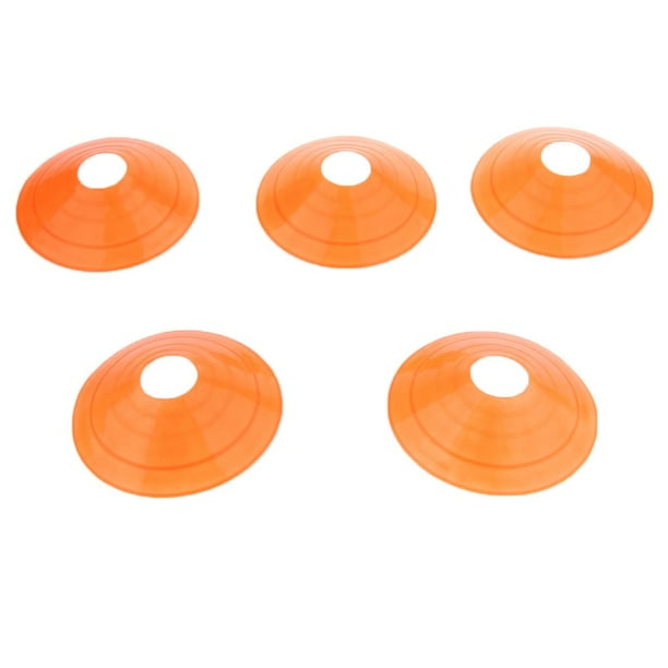 5 conos de disco multiusos para marcar agilidad en patinaje naranja