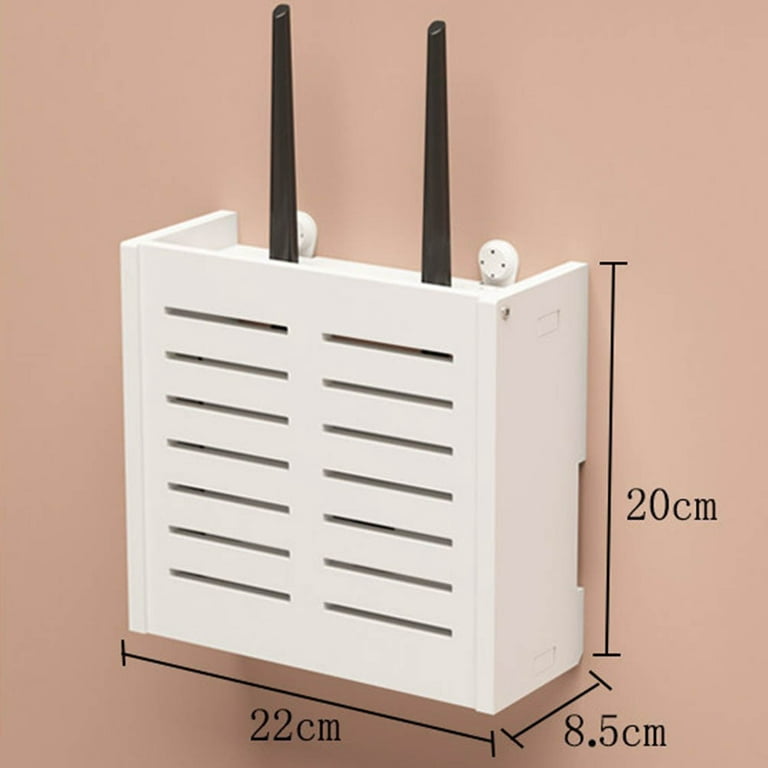 Gerich Wireless Router Rack Living Room Wall-mounted WiFi Storage Box Wall  Decoration