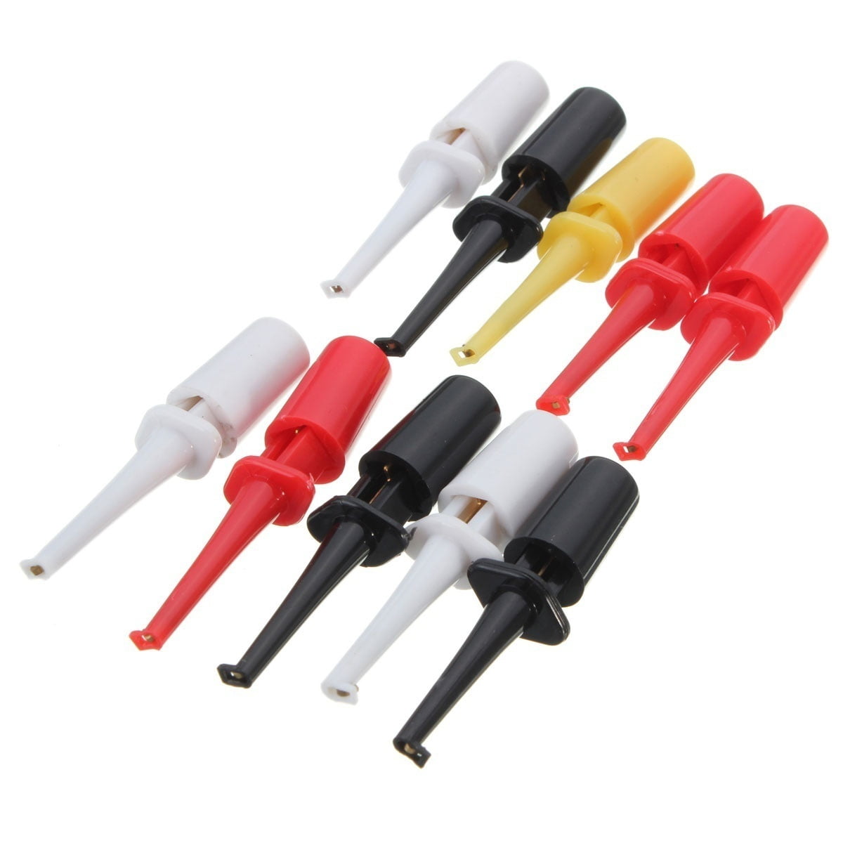 10PCS Multimeter Lead Wire Kit Hook Clip Grabbers Test Probe SMD IC Cable DIY 