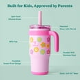 thumbnail image 5 of Reduce Coldee Kids Tumbler with Spill-Proof Straw & Handle. Insulated Stainless Steel 18 oz, Smiles, 5 of 10