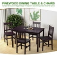 thumbnail image 5 of Gymax 5 Piece Dining Table Set 4 Chairs Wood Home Kitchen Breakfast Furniture, 5 of 8