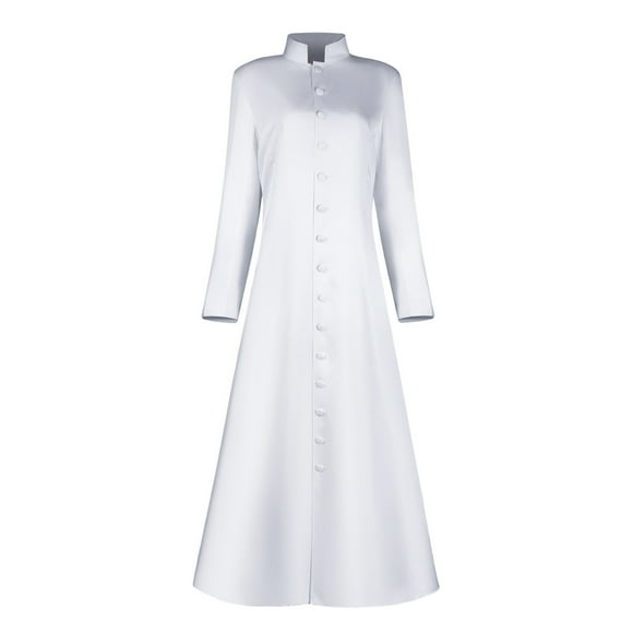 Aboser Clergy Robes for Women Roman Cassock Pulpit Clergy Church Minister Liturgical Robe Vestment with Stand Collar