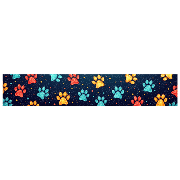 LUUFILx Colorful Paw Print Design Background Banner Pet Themed Party Decorations