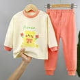 thumbnail image 2 of HCNTES Toddler Baby Boy Fall Winter Clothes Funny Letter Long Sleeve Sweatshirt and Pants Set 2 Piece Sweatsuit Outfit(6-12 Months,Light Yellow#@2), 2 of 4