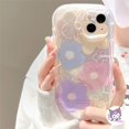 thumbnail image 2 of Redmi 12 12C 10C 10A 9C 9T 9A Note 12 11 12s 11s 10s 9s 12Pro A2 A1 Xiaomi 11 Lite 12 Poco M3 X5 X3Pro NFC Ins Simple Flower Fashion 3D Cream Edge Case Soft Back Cover, 2 of 4
