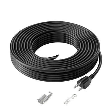 VEVOR 50 FT Self-Regulating Pipe Heating Cable, 5W/FT Heat Tape for Pipes and Roof De-Icing