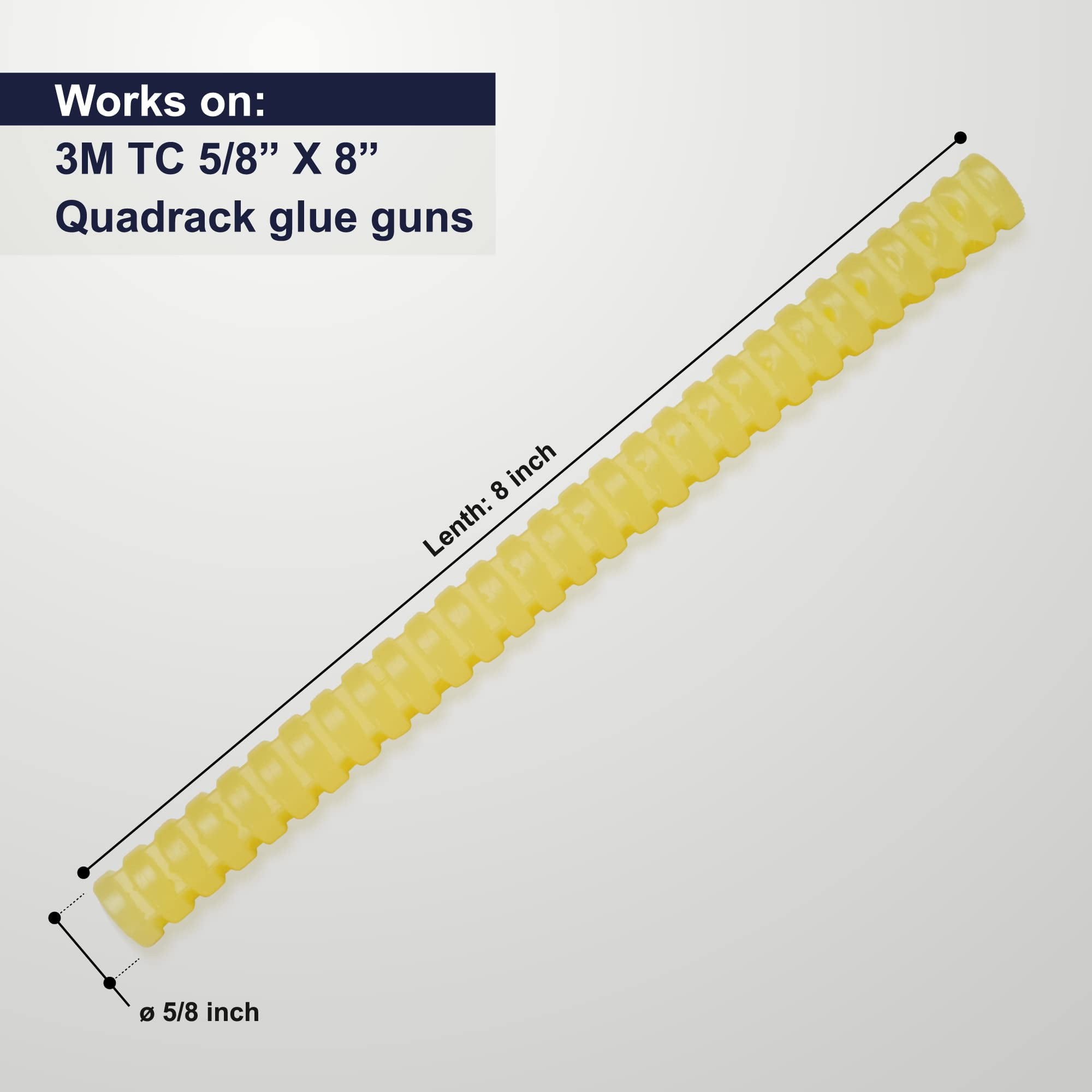ASA 5/8"x8" Glue Sticks, 165-Pack  For 3M TC/LT/EC Guns, Ideal for Carton, Wood, Packaging