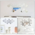 thumbnail image 5 of 24 pegatinas autoadhesivas para espejo acrílico hexagonal, para baño, sala de estar, 5 of 5