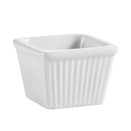 

Ramekin Square Fluted 4 Oz. Super White 2-7/8 Dia. X 2 H Porcelain Super White 4 packs
