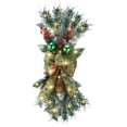 thumbnail image 2 of BJUTIR Christmas Wreaths & Garlands The Cordless Prelit Stairway Trim Christmas Wreaths For Front Door Holiday Wall Window Hanging Ornaments For Indoor Outdoor Home Xmas Decor, 2 of 9