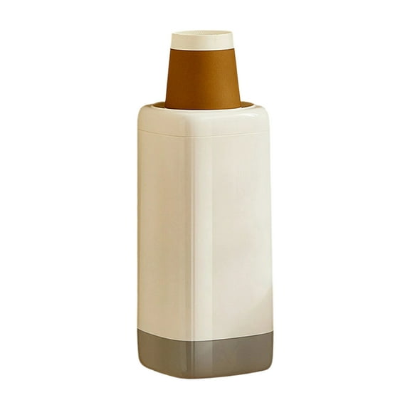 Simple Fashion Cup Dispenser for bathroom, Wall-Mounted Disposable Paper Pull Type Water Cooler Cup Holder Fit 3oz - 5oz Small Cups ,Waterproof and dustproof paper cup holder,White