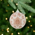 thumbnail image 2 of Northlight 14-Piece Brown Snowflake Decoupage Christmas Ball Ornament Set, 2.25" (60mm), 2 of 6