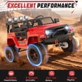 thumbnail image 4 of WOWEHICLE 24V Ride on Toys, 4×200W Motor, Kids Power Car Wheels with Remote, 2 Seater Ride on Car for Boys Girls, Electric Car for Kids with Music, LED Lights, 3-8 Years Old, Red, 4 of 9