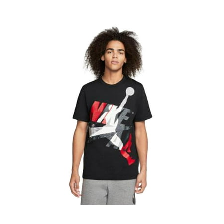 Jordan Mashup Jumpman Classics HBR Mens Active Shirts & Tees Size L, Color: Black/Red/White