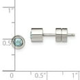 thumbnail image 3 of Stainless Steel CZ Dec Birthstone Polished Post Earrings; for Adults and Teens; for Women and Men, 3 of 3