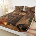 thumbnail image 3 of Manfei Retro Western Cowboy 4-Piece Full Size Sheets for Boys Girls,Music Guitar Bed Sheets,Old Barn Door Lightweight Sheet Sets,Ultra Soft Home Decor, 3 of 7