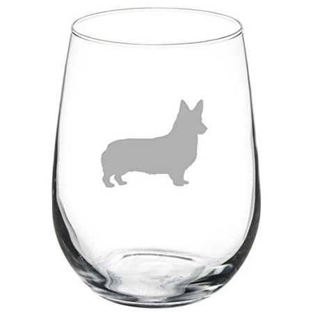 

17 oz Stemless Wine Glass Corgi