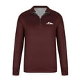 thumbnail image 4 of Mens Quarter Zip Sweatshirts Long Sleeve Stand Collar Casual Pullover Fall Sweatshirt Wine M(M), 4 of 4