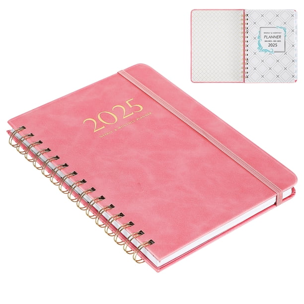 BRIGHTFUFU Planificador Mensual 2025 Planificador Académico Planificador Calendario Planificador Cuaderno de Planificación Planificador Semanal Mensual 2025