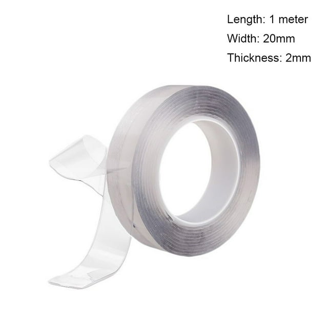 Becaristey Ruban Adhésif Réutilisable Rubans Transparents Longue Durée Sans Traces Découpables Poche Réparation Autocollant pour Salle de Bain Type 4 1 Ensemble