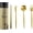 Matte Gold, variant on Matte Black Silverware Set - 16-Piece Kitchen Utensil With Korean Chopsticks - Stainless Steel Flatware Cutlery - Spoons, Forks, Knife - Dishwasher Safe - New Home Wedding Gifts (Black, 4 Sets)