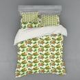 thumbnail image 2 of Ambesonne Exotic Bedding Set 3 Pcs, Vivid Floral Parrots, Twin XL, Ivory and Multicolor, 2 of 3