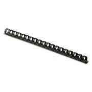 Fellowes Mfg Co. 52324 5/8 in. Diameter 120 Sheet Capacity Plastic Comb Bindings - Black (25/Pack)