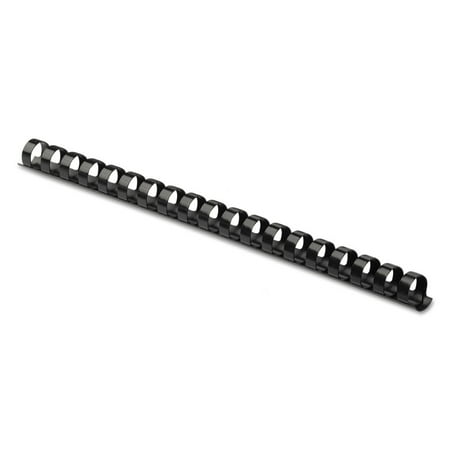 Fellowes Mfg Co. 52324 5/8 in. Diameter 120 Sheet Capacity Plastic Comb Bindings - Black (25/Pack)