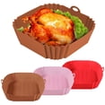thumbnail image 6 of Square Silicone Air Fryer Liners, Reusable Air Fryer Pot - Air Fryer Accessories - Air Fryer Inserts, 6 of 6