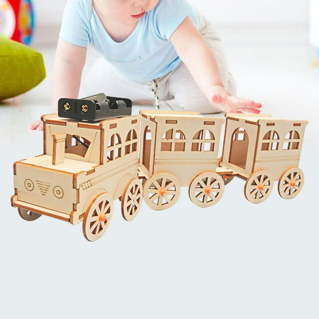 Kits de modelos de tren pequeño, manualidades educativas, juguetes educativos, rompecabezas, ensamblaje DIY, Kits de experimentos científicos para perfke Experimento científico