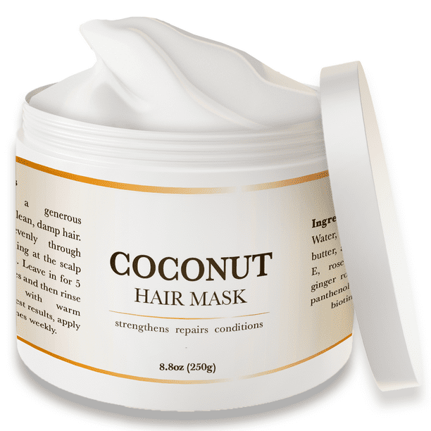 Coconut Hair MaskDeep Conditioning Treatment, Coconut Cream Hair Mask with Shea Butter, Argan