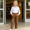thumbnail image 5 of Nskgu Boys Casual Pants Elastic Waist Straight Leg Pull On Dressy with Side Pockets for Big Kids, 5 of 6