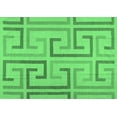 thumbnail image 1 of Ahgly Company Indoor Rectangle Abstract Emerald Green Contemporary Area Rugs, 4' x 6', 1 of 4