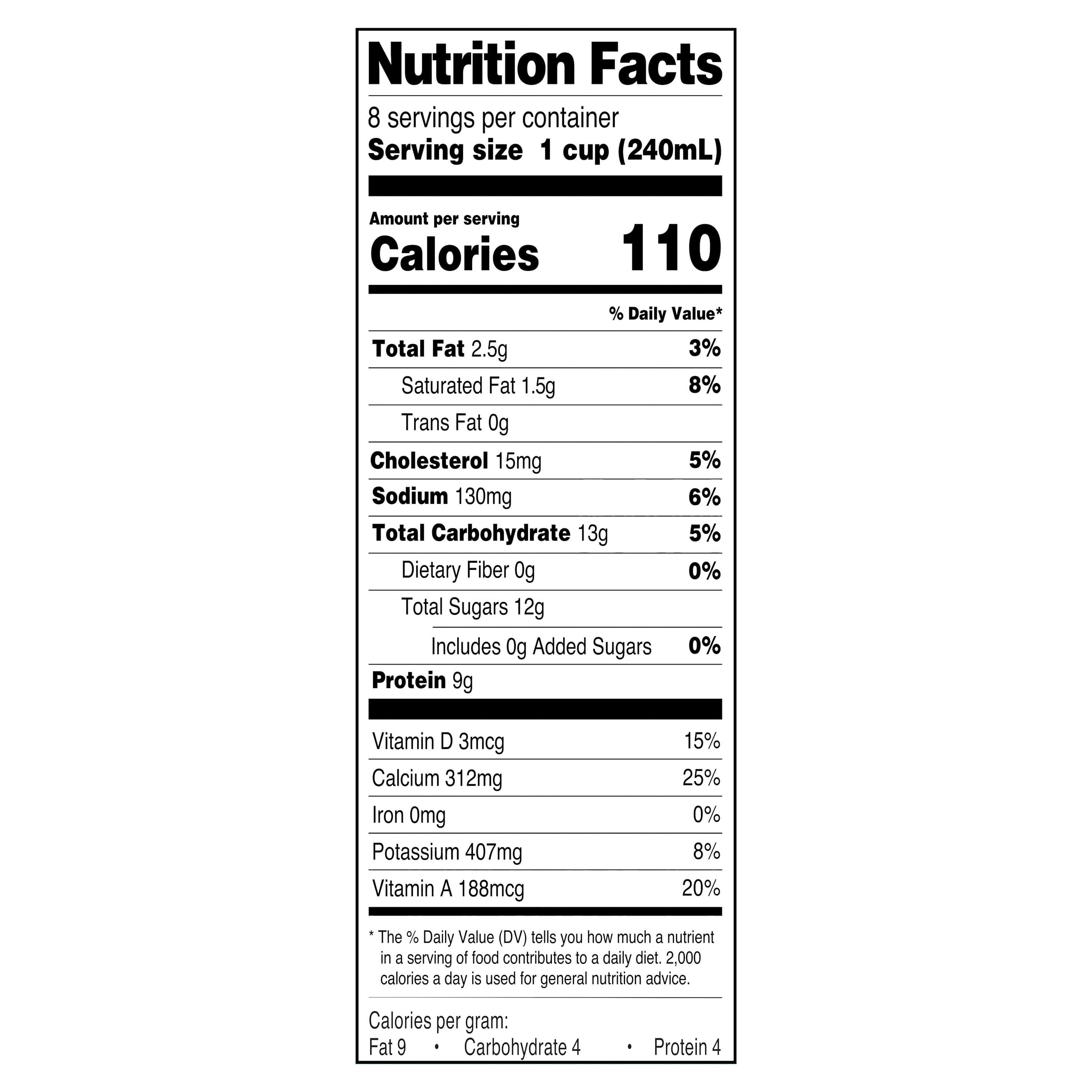 Great Value Lactose Free Low-fat Milk, Half Gallon, 64 fl oz