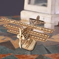 thumbnail image 3 of Hands Craft 3 Pieces 3D Modern Wooden Puzzle Airplane, 3 of 7