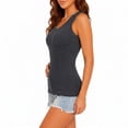 thumbnail image 2 of Women's Ribbed Tank Top, Viscose Sleeveless Round Neck Fitted Cami Shirts for Casual Daily Layering, 2 of 7