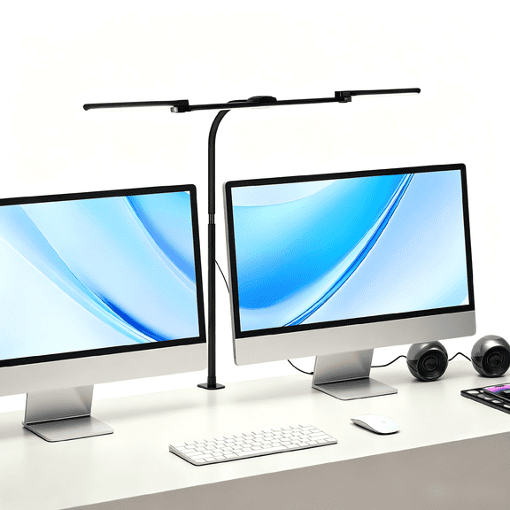 LED Desk Lamp for Office Home, Bright Desk Light with USB Charging Port, Adjustable Dimmable Desk Lamps 5 Modes 5 Brightness, Touch Study Lamp for Nail, Craft, Puzzle, Sewing, Study, Black