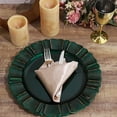thumbnail image 7 of BalsaCircle 24 Hunter Green Gold 13" Acrylic Wooden Textured Round Scalloped Trim Plastic Charger Plates, 7 of 7