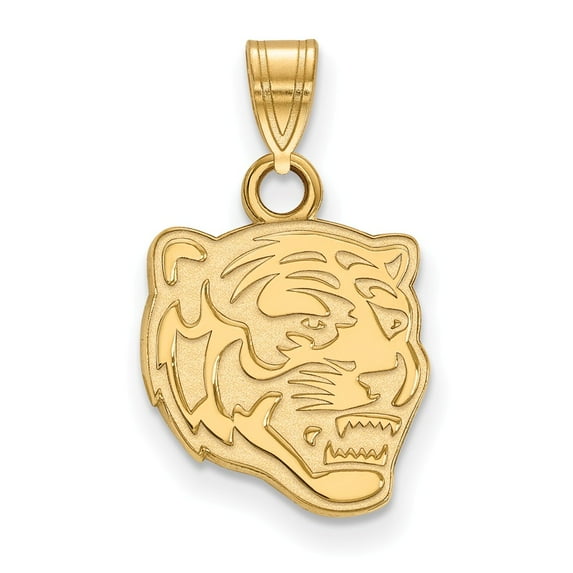 Solid 925 Sterling Silver with Gold-Toned University of Memphis Small Pendant (13mm x 20mm)