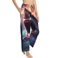 thumbnail image 6 of Salouo Dramatic Shark Attack Print Women's Pajama Pants Casual Loose Sweatpants PJs Flowy Pants Drawstring Palazzo for Women Wide Leg Pants Lounge Pajama -Small, 6 of 8