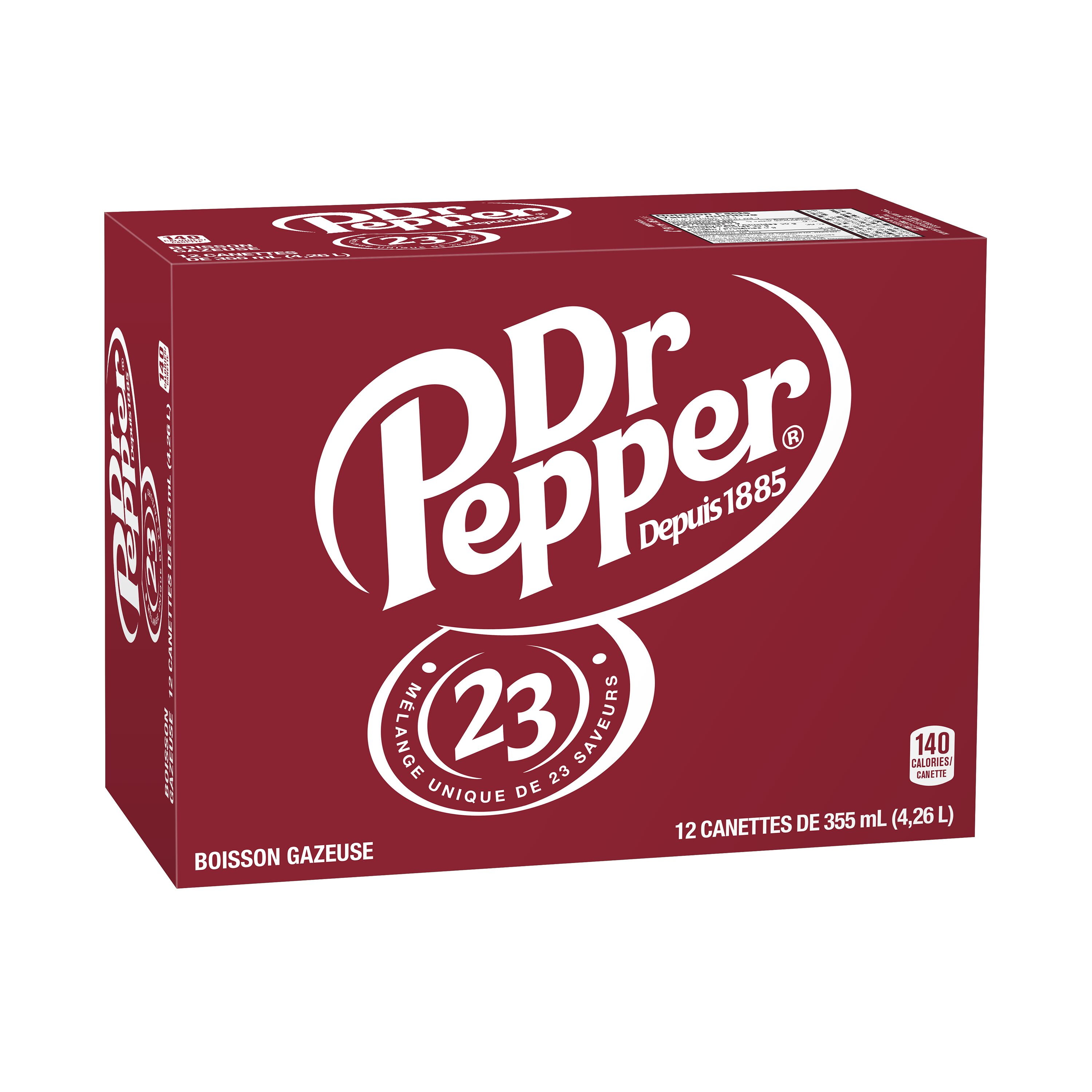 Dr Pepper Soda 12 x 355mL, Cans, 12x355mL