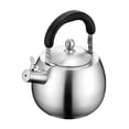 thumbnail image 3 of Tetera con , tetera de ebullición rápida, clásica con mango, tetera para estufa, tetera de acero inoxidable para acampar y té 4L, 3 of 9