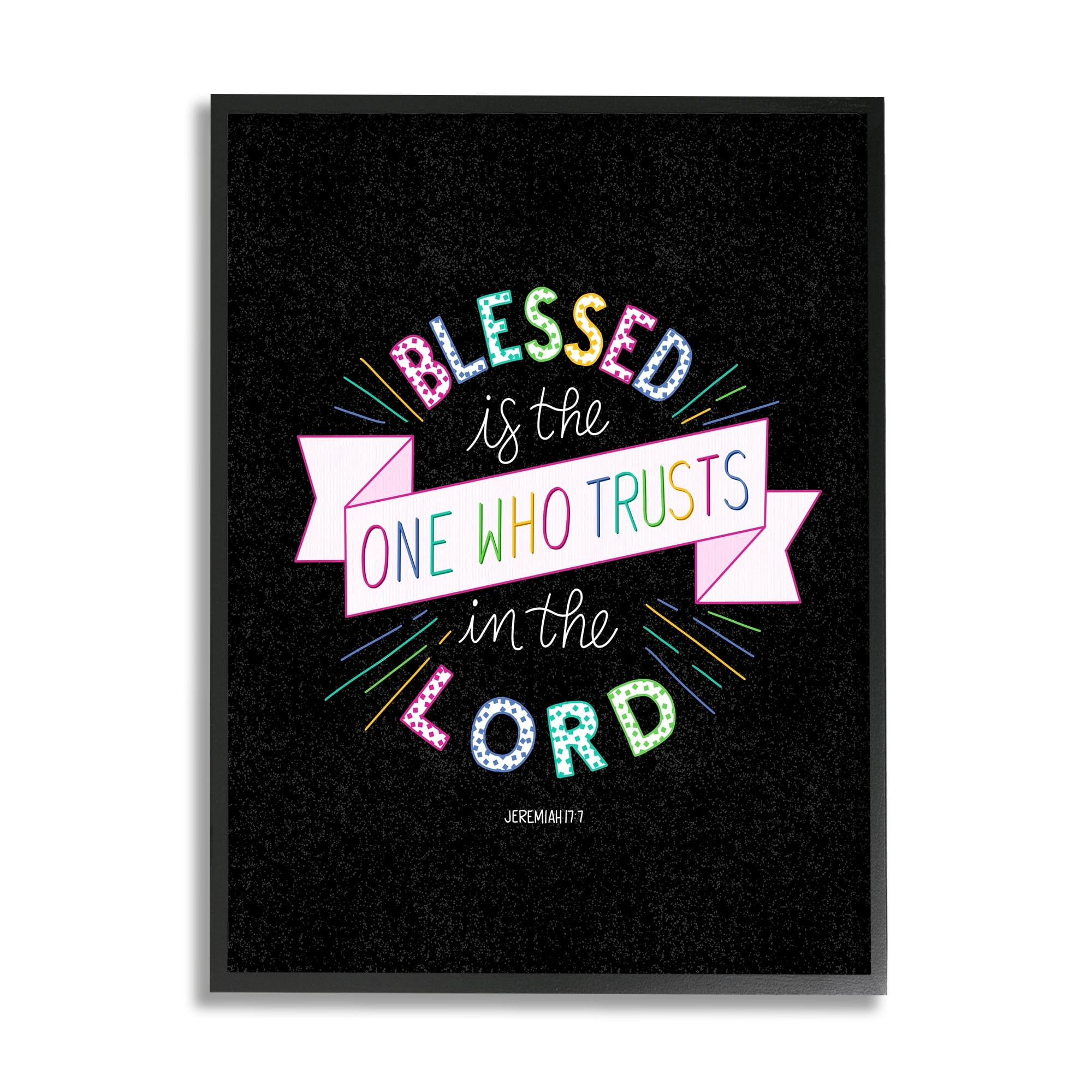 Stupell Industries Who Trusts in the Lord Jeremiah 17:7 Proverbs, 24 x 30, Design by Raye Allison Creations