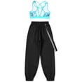 thumbnail image 4 of vastwit Kids Girls Jogger Pants Dance Outfits Sports Crop Tops 2 Piece Set for Jaz Hip Hop Street Leaf 16, 4 of 7